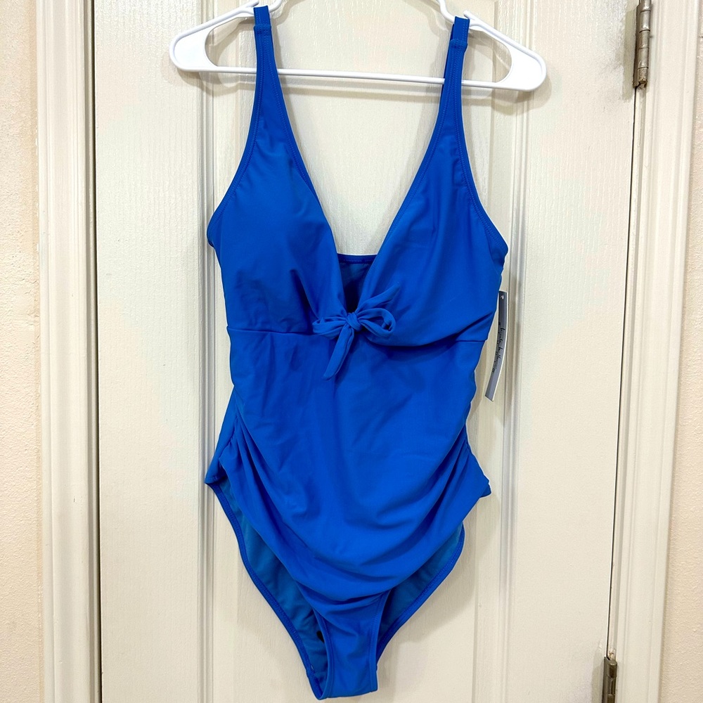 Nicole Miller Women’s Blue One Piece Swim Suit Size Large